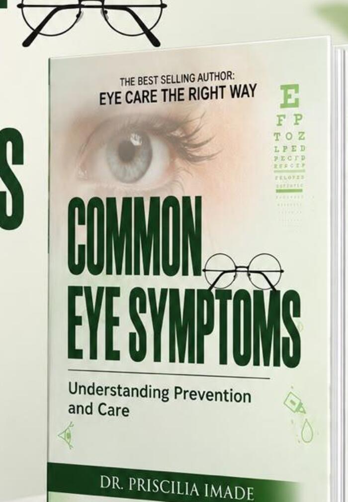 Cover of Common Eye Symptoms: Understanding Prevention and Care by Dr. Priscilia Imade.